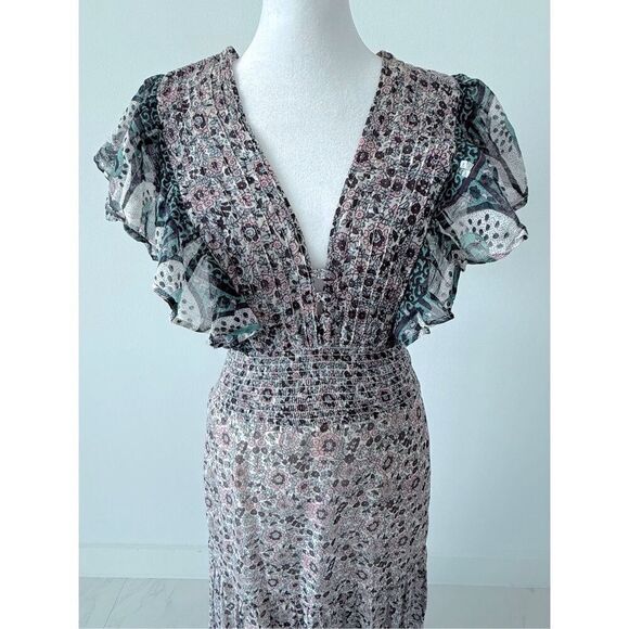 Free People Collab Silva Sequin Jen’s Pirate
Floral Maxi Dress Ruffle Sleeves - Picture 9 of 14